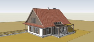 Projekt domu naturalnego w technologii kostek słomianych (straw bale)